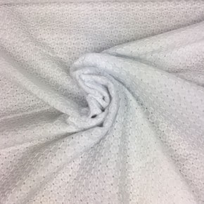 Tissu Coton Broderie Anglaise Blanc x10cm