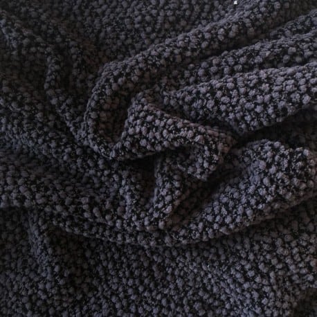 Tissu Jersey Tricot Gris et Noir x10cm