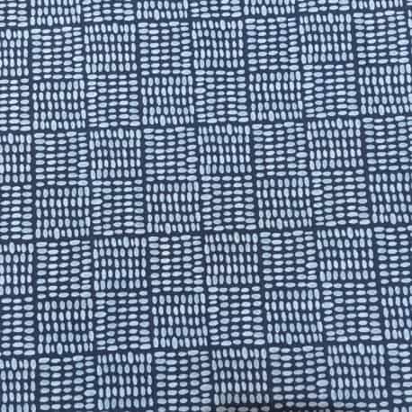 Tissu Coton Bio Monaluna Journey Bleu x 10cm