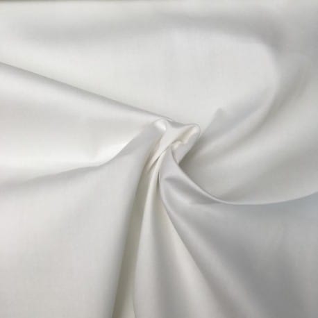 Tissu coton uni Blanc x10cm