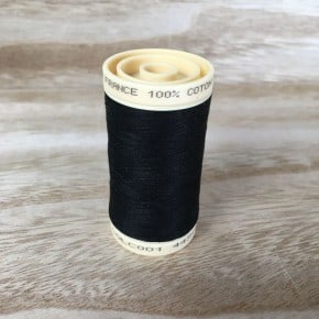 Fil à coudre Made in France Noir Coton 445m