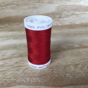 Fil à coudre Made in France polyester rouge 500m
