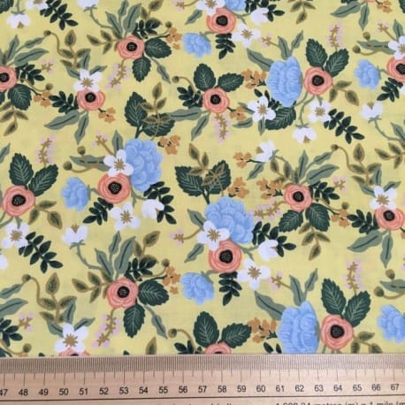 Tissu Coton Cotton+Steel Primavera petite fleur jaune x10cm