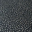 Tissu Bengaline Noir Point Blanc x10cm