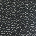 Tissu Japonais Sevenberry Sashiko Coton Noir et Or  x10cm