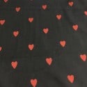 Tissu Tencel Lovehearts Noir x10cm