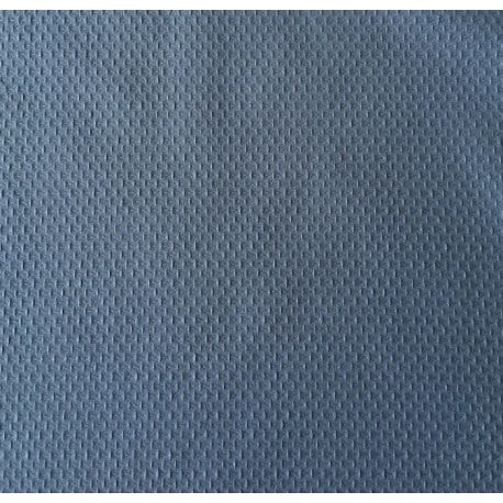 Tissu Jacquard Coton Uni Bleu x10cm