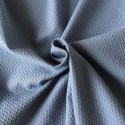 Tissu Jacquard Coton Uni Bleu x10cm