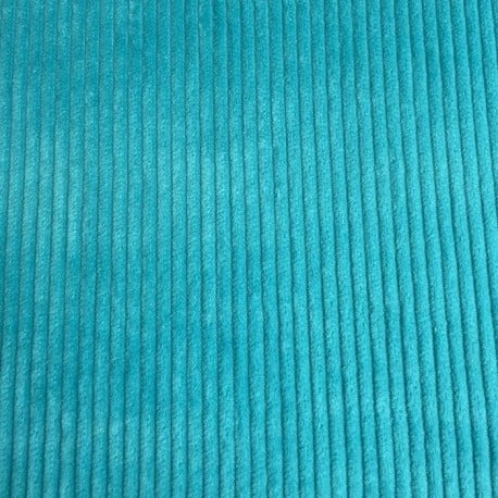 Tissu Velours Cotelé coton Turquoise x10cm