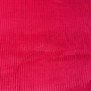 Tissu Velours Cotelé coton Rouge x10cm