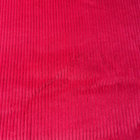 Tissu Velours Cotelé coton Rouge x10cm
