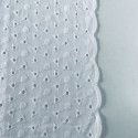 Tissu Coton Broderie Anglaise Blanc Julie  x10cm