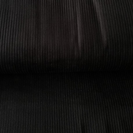 Tissu Velours Cotelé coton Noir x10cm