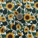 Tissu Coton Rifle Paper Sunflower Field Crème x10cm