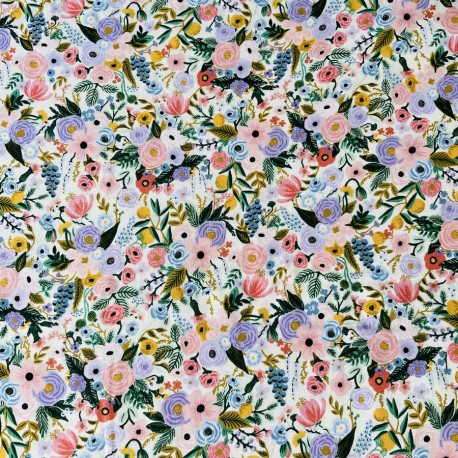 Tissu Viscose Cotton+Steel Petite Garden Party Clair In Ivory x10cm