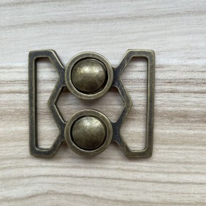 Boucle de ceinture circle en métal bronze 4cm
