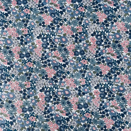 Tissu Coton Lucie Bleu x10cm