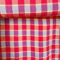 Tissu Gaufré à carreaux Rouge  x10cm