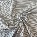 Jersey Coton Fines Rayures blanc cassé  x10cm