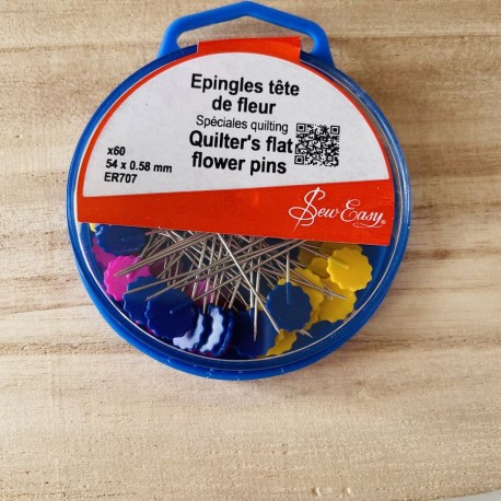 Epingles tête de fleur x60