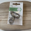 Lot de 2 Mousquetons en métal argent 30x40mm