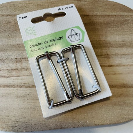 Boucles de réglage argent x2