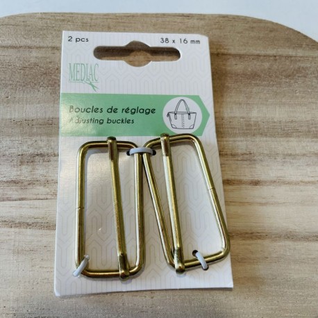 Boucles de réglage or antique x2