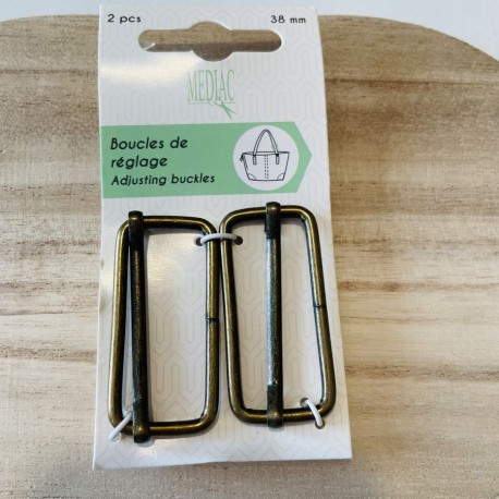 Boucles de réglage bronze x2