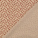 Tissu cretonne Petites Fleurs Bordeaux  x10cm
