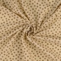 Tissu cretonne Petites Fleurs Sable  x10cm