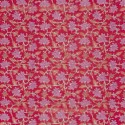 Tissu coton Batik Flowers Fuchsia x10cm