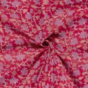 Tissu coton Batik Flowers Fuchsia x10cm