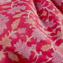 Tissu coton Batik Flowers Fuchsia x10cm