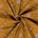 Tissu coton Batik Flowers Ocre x10cm