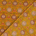 Tissu coton Batik Flowers Ocre x10cm