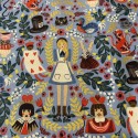 Tissu coton Rifle Paper Wonderland Bleu  x10cm