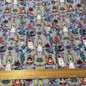 Tissu coton Rifle Paper Wonderland Bleu  x10cm