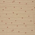 Tissu Coton piqué imprimé coeur rouge x10cm