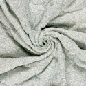 Tissu matelassé double gaze reversible fleurs blanc et marine x10cm